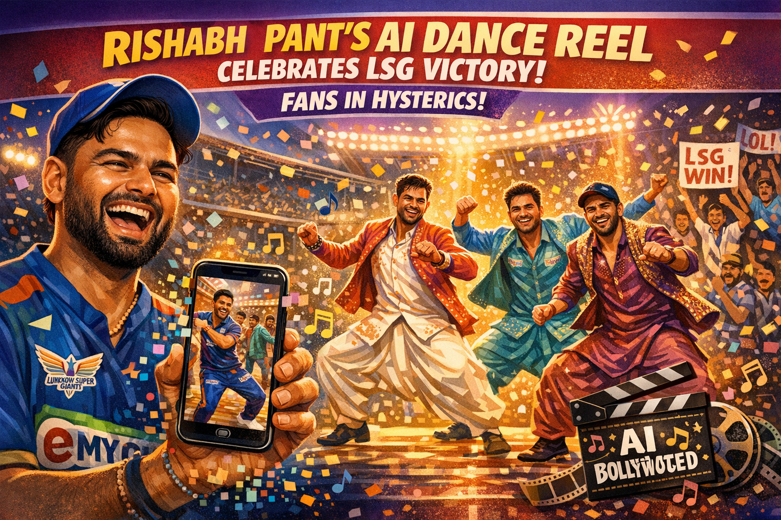 Rishabh Pant Uses AI Dance Reel to Celebrate LSG Victory, Sending Fans Into Hysterics